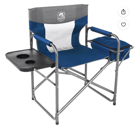 Trappers Peak Directors Chair w/ Cooler and Side Table - Blue