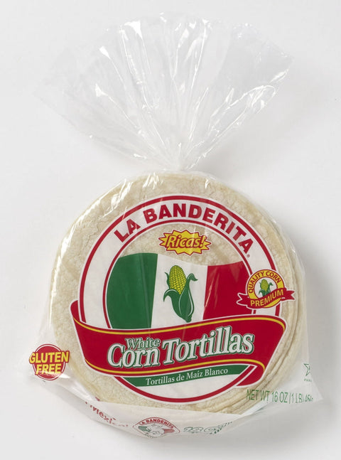 RCI Food - La Banderita, White Corn Tortillas, 16 oz, 18 ct