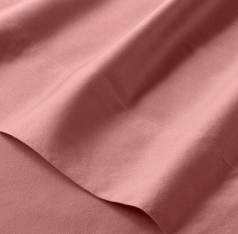 Full 500 Thread Count Washed Supima Sateen Solid Sheet Set Rose - Casaluna™