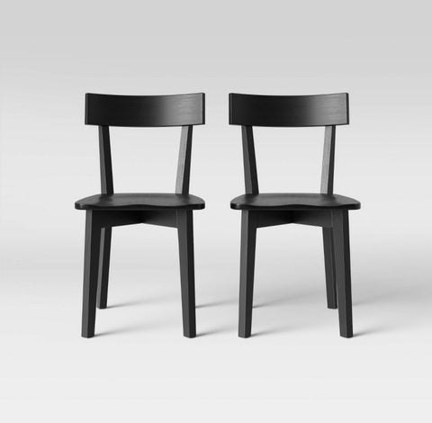 Set of 2 Bombelli Modern Dining Chair Black - Threshold™
