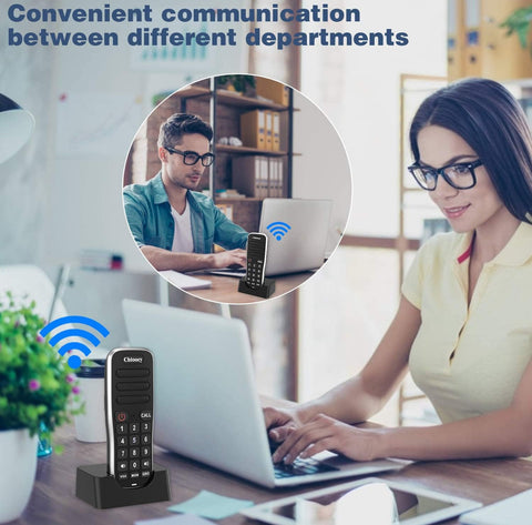 Rechargeable Intercoms Wireless for Home 5280 Feet Range 10 Channel, Handheld Wireless Intercom System for Home Business Office, Room to Room Communication System Expandable (4 Packs, Black)