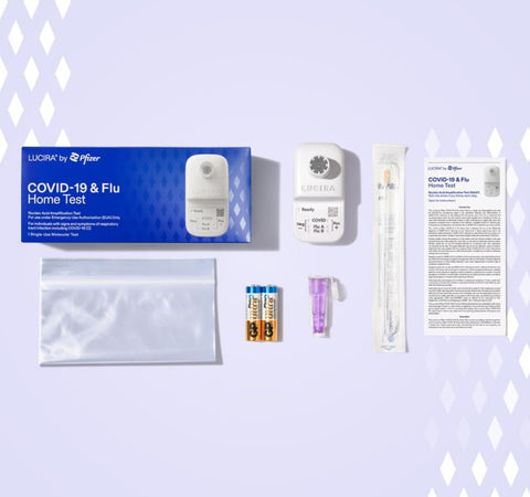 LUCIRA® by Pfizer COVID-19 & Flu Home Test, Results in 30 Minutes, First and Only At-Home Test for COVID-19 and Flu A/B, Single-Use, Emergency Use Authorized (EUA)