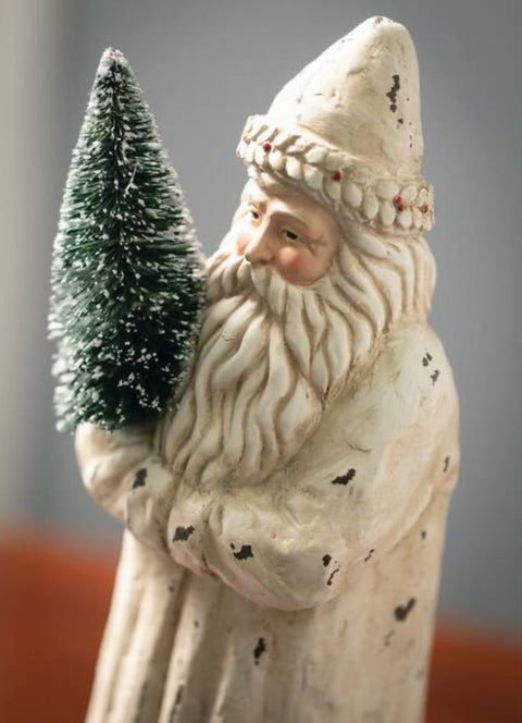 14 in. Multicolor Polyresin Holiday Belsnickel Santa Figurine