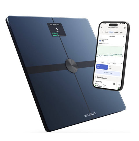 WITHINGS Body Smart - Accurate Scale for Body Weight and Fat Percentage, Body Composition Wi-Fi and Bluetooth, Baby Weight Smart Scale Apple Compatible, Bathroom Scale,FSA/HSA