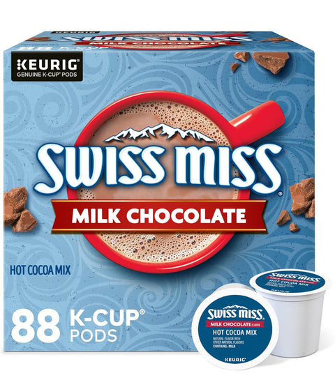 Swiss Miss Milk Chocolate Hot Cocoa, Keurig Single-Serve K-Cup Pods, 88 Count