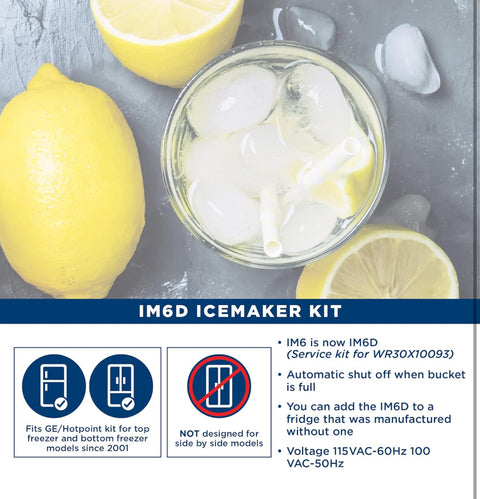 General Electric Refrigerator IM6D Icemaker Kit, White