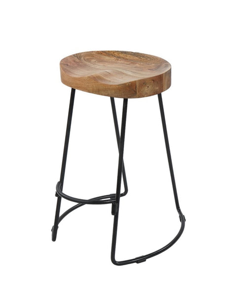 24" Wooden Saddle Seat Counter Height
Barstool Camel - The Urban Port