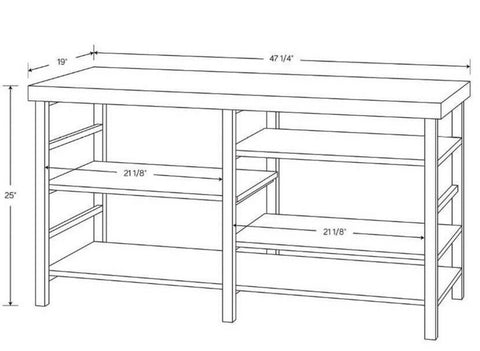 Adjustable Storage TV Stand for TVs up to 50" Black Wood Grain Finish - Room Essentials™