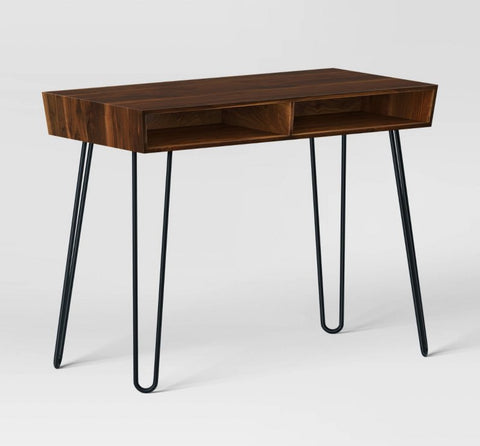 Hairpin Writing Desk with Storage Brown
- Threshold™