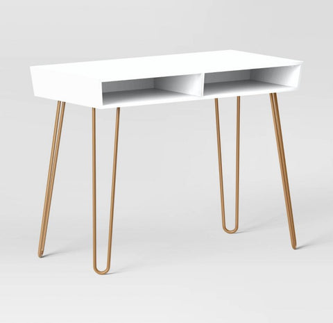 Hairpin Writing Desk with Storage White
- Threshold™