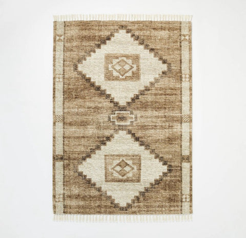 5'x7' Double Medallion Persian Style Rug Tan - Threshold™ designed with Studio McGee