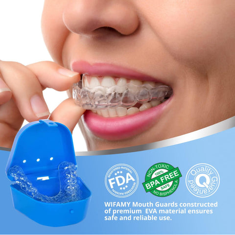 Mouth Guard for Clenching Teeth at Night, Sport Athletic, Whitening Tray, Including 4 Regular and 2 Heavy Duty Guard