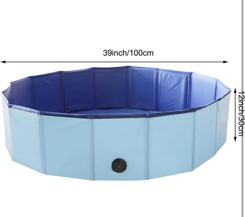 Artilife Whelping Box for Dogs Welp Box Whelping Pool,Puppy Whelping Box,Whelping Pen for Dogs,Whelping Box for Dogs and Puppies,Great for Puppies,Easy to Clean (39inch Dia.x12inch H(100x30cm), Blue)