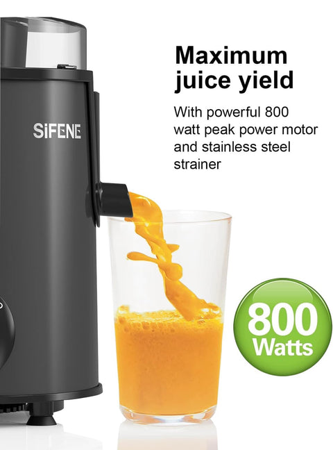 Used discounted more :) SiFENE Easy-Clean Juicer Machine, 3" Big Mouth Centrifugal Juicer Extractor Maker, Quick Juicing for Vegetables & Fruits, 3 Speed Settings, BPA-Free, Stainless Steel, Gray