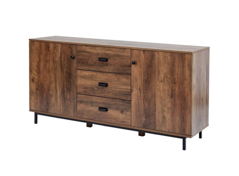 Brooklyn Sideboard with Metal Legs and Handles Brown - Teamson Home