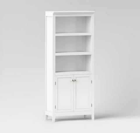 72" Carson 5 Shelf Bookcase with Doors
White - Threshold™