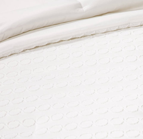 8pc King Clipped Jacquard Geo Circle
Comforter Set White - Threshold™
