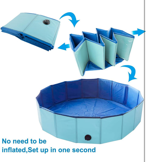 Artilife Whelping Box for Dogs Welp Box Whelping Pool,Puppy Whelping Box,Whelping Pen for Dogs,Whelping Box for Dogs and Puppies,Great for Puppies,Easy to Clean (39inch Dia.x12inch H(100x30cm), Blue)