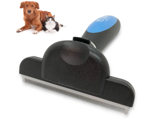 Pet Craft Supply Self-Cleaning Pet Grooming Hair Deshedding Brush Tool for Small Dogs and Cats with Short to Long Hair, Large