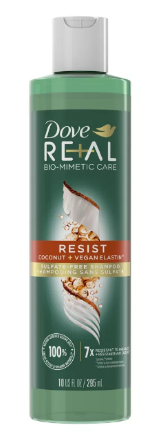 Dove Beauty Real Resist Coconut & Vegan Elastin Sulfate-Free - 10 fl oz