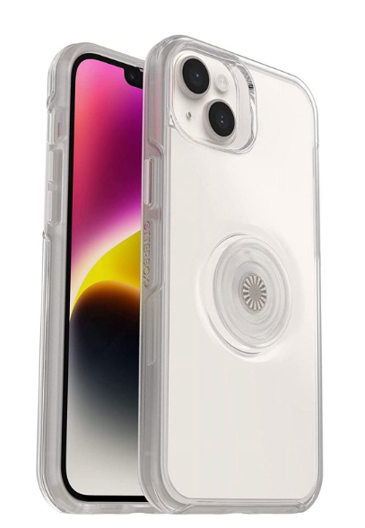 OtterBox Otter + Pop Symmetry Clear Series for iPhone 14 Plus, Clear