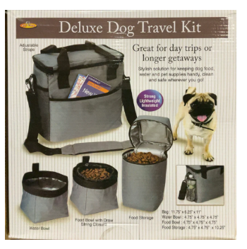 ETNA Products Insulated Dog Travel Bag - Dog Travel Accessories Tote, Collapsible Food Bowls