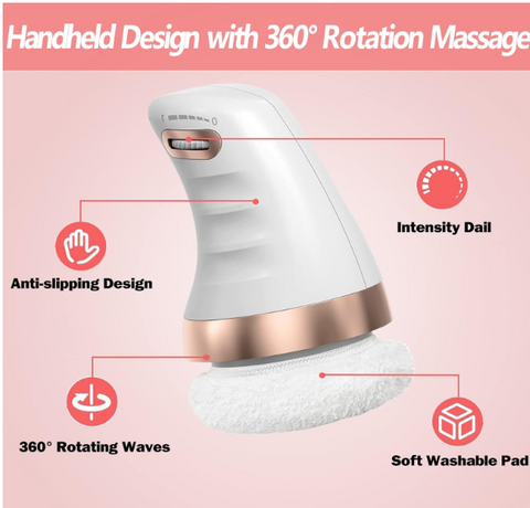 Health Care Logistics Body Sculpting Machine, Handheld Cellulite Massager for Beauty Sculpt Belly Butt Arms Legs with 6 Washable Massage Pads