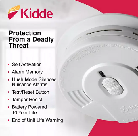 Kidde 10-Year Sealed Battery Smoke Detector & LED Light (2 pk.)