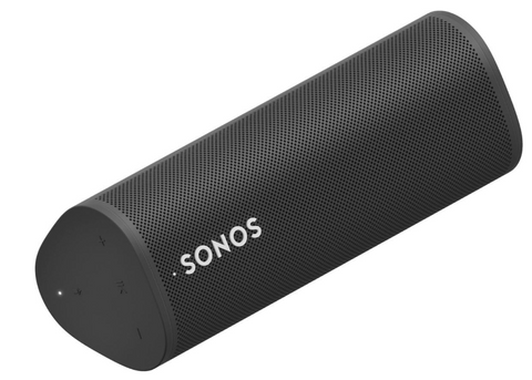 Sonos Roam and Wireless Charger Bundle - Black - Waterproof and Wireless Ultra Portable Bluetooth or WiFi Smart Speaker