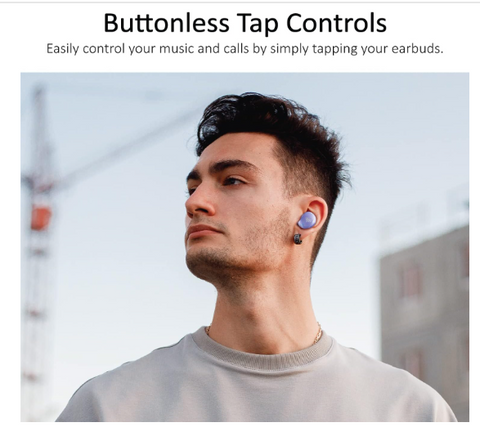 iLuv myBuds Wireless Earbuds, Bluetooth 5.3, Built-in Microphone, 20 Hour Playtime, IPX6 Waterproof Protection, Compatible with Apple & Android, includes Charging Case & 4 Ear Tips, TB100 Purple