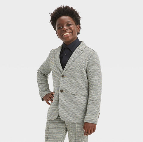 Boys' Houndstooth Knit Blazer - Cat & Jack™ Brown 12