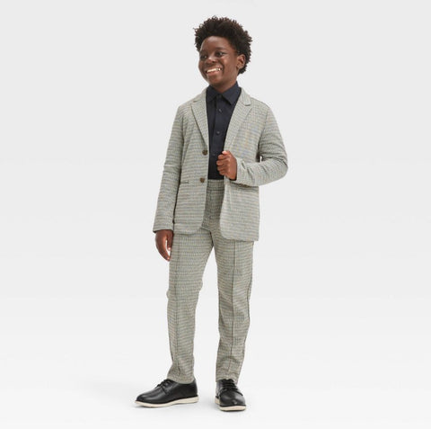 Boys' Houndstooth Knit Blazer - Cat & Jack™ Brown 12