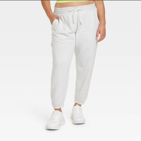 Women's Fleece Joggers - All In Motion™ Heathered Gray XXL