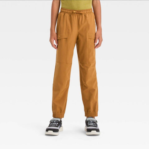 Boys' Lined Cargo Pants - All In Motion™ Dark Butterscotch MEDIUM