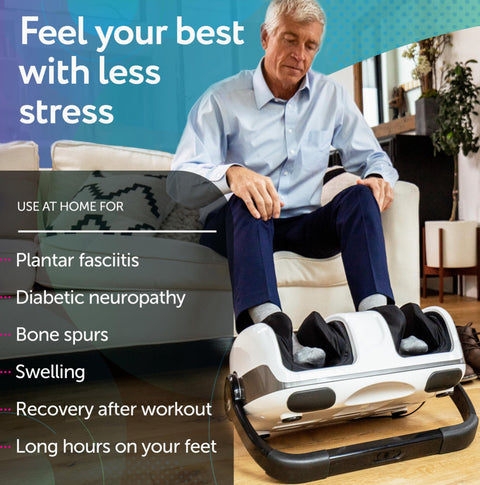 Cloud Massage Shiatsu Foot Massager for Circulation and Pain Relief - Foot Massager Machine for Relaxation, Plantar Fasciitis Relief, Neuropathy, Heat Therapy - FSA/HSA Eligible (White - No Remote)