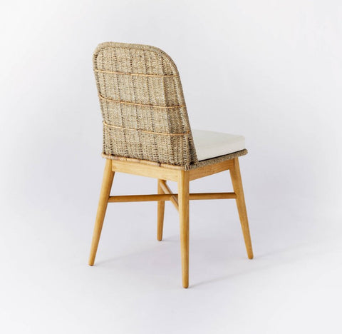Juniper Woven Dining Chair with Cushion Natural - Threshold™ Designed with Studio McGee