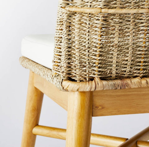 Juniper Woven Dining Chair with Cushion Natural - Threshold™ Designed with Studio McGee