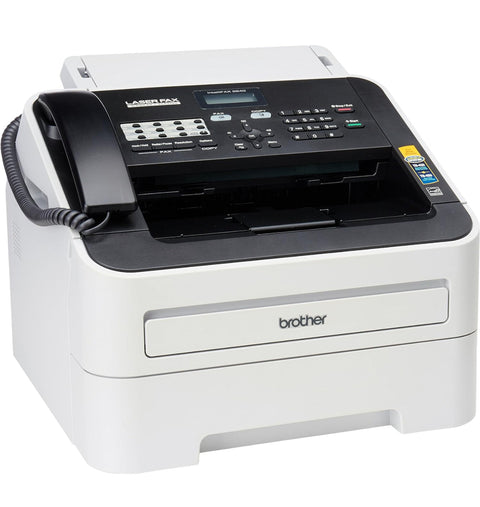 Brother FAX-2840 High Speed Mono Laser Fax Machine, Dark/Light Gray - FAX2840