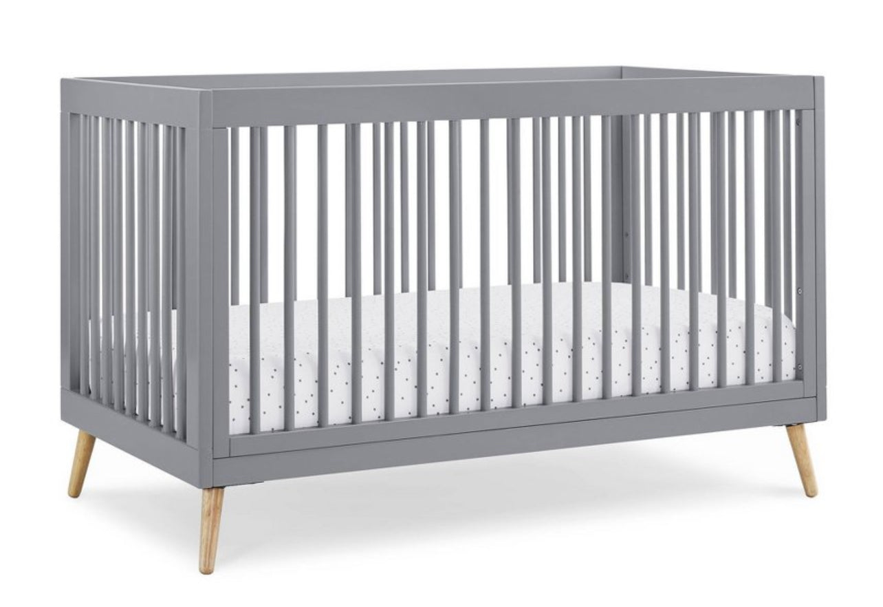 Delta Children Jordan 4-in-1 Convertible Crib - Gray – Blue Spruce ...