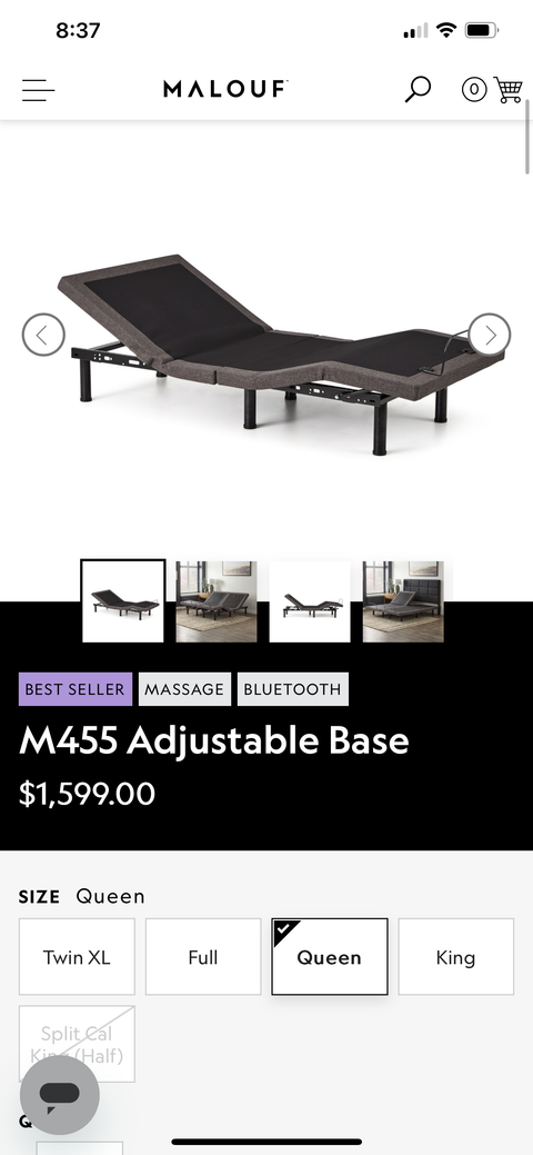 Malouf Sleep E455 Smart Adjustable Base